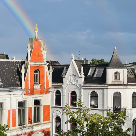 Regenbogen über dem Goetheviertel