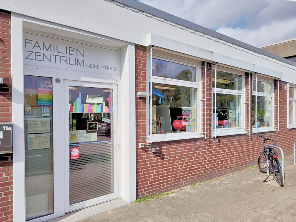 Die Eingangstür des Familienzentrum Geibelstraße