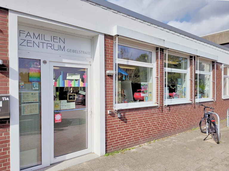 Die Eingangstür des Familienzentrum Geibelstraße