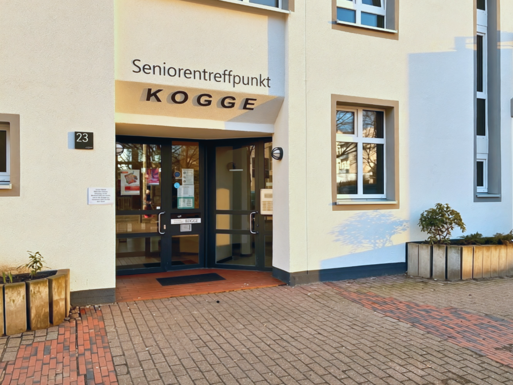 Die Eingangstür des Seniorentreff Kogge