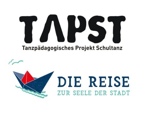 Weiße Grafik mit oben dem schwarzen Logo von TAPST und darunter das Logo zu der Reihe 