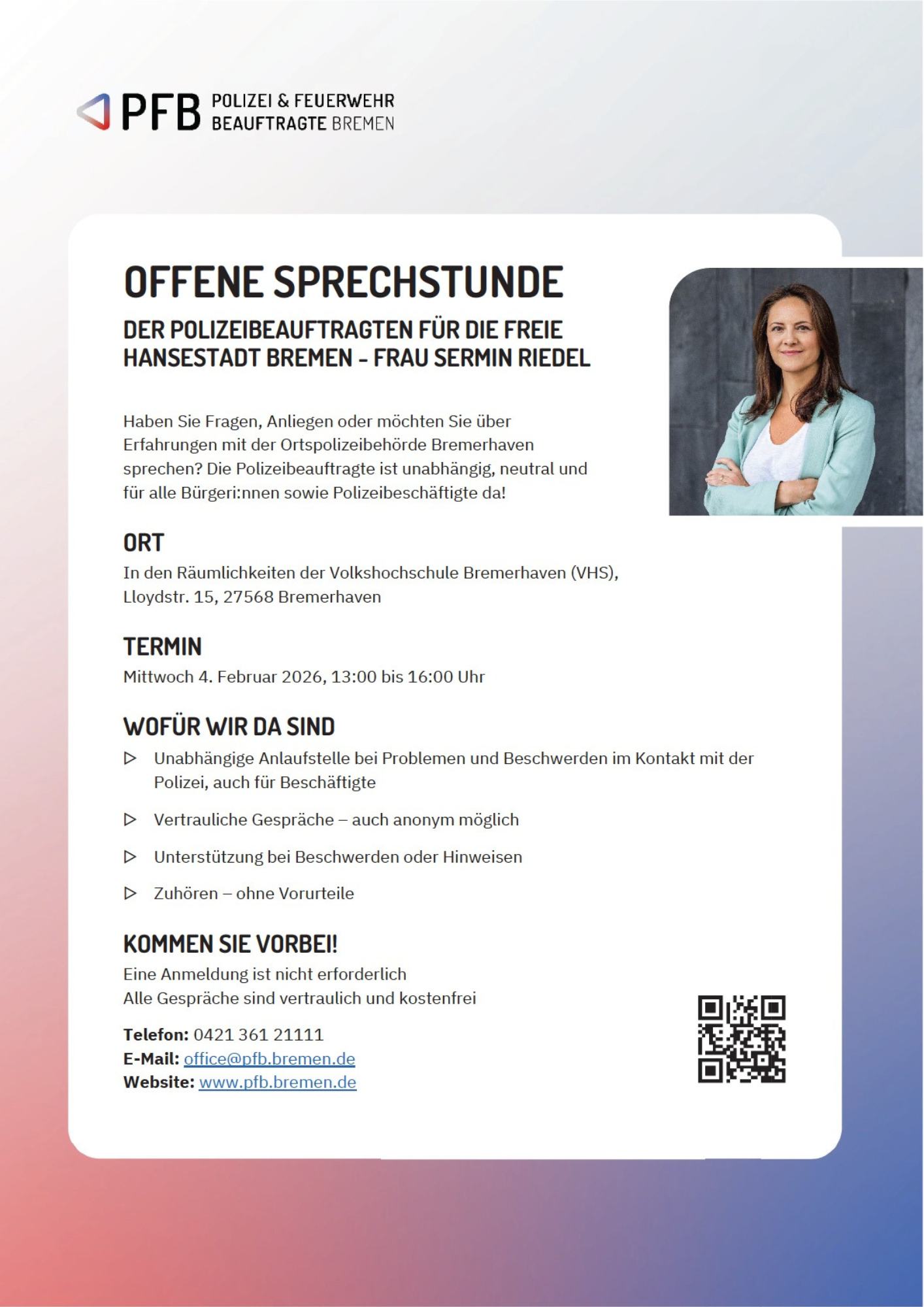 Flyer der Sprechstunde
