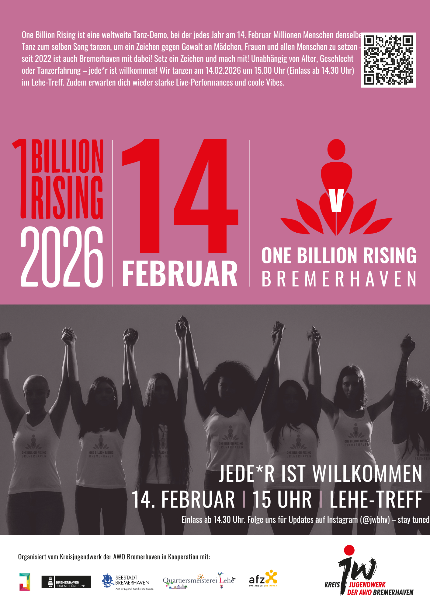 Das Veranstaltungsplakat von One Billion Rising